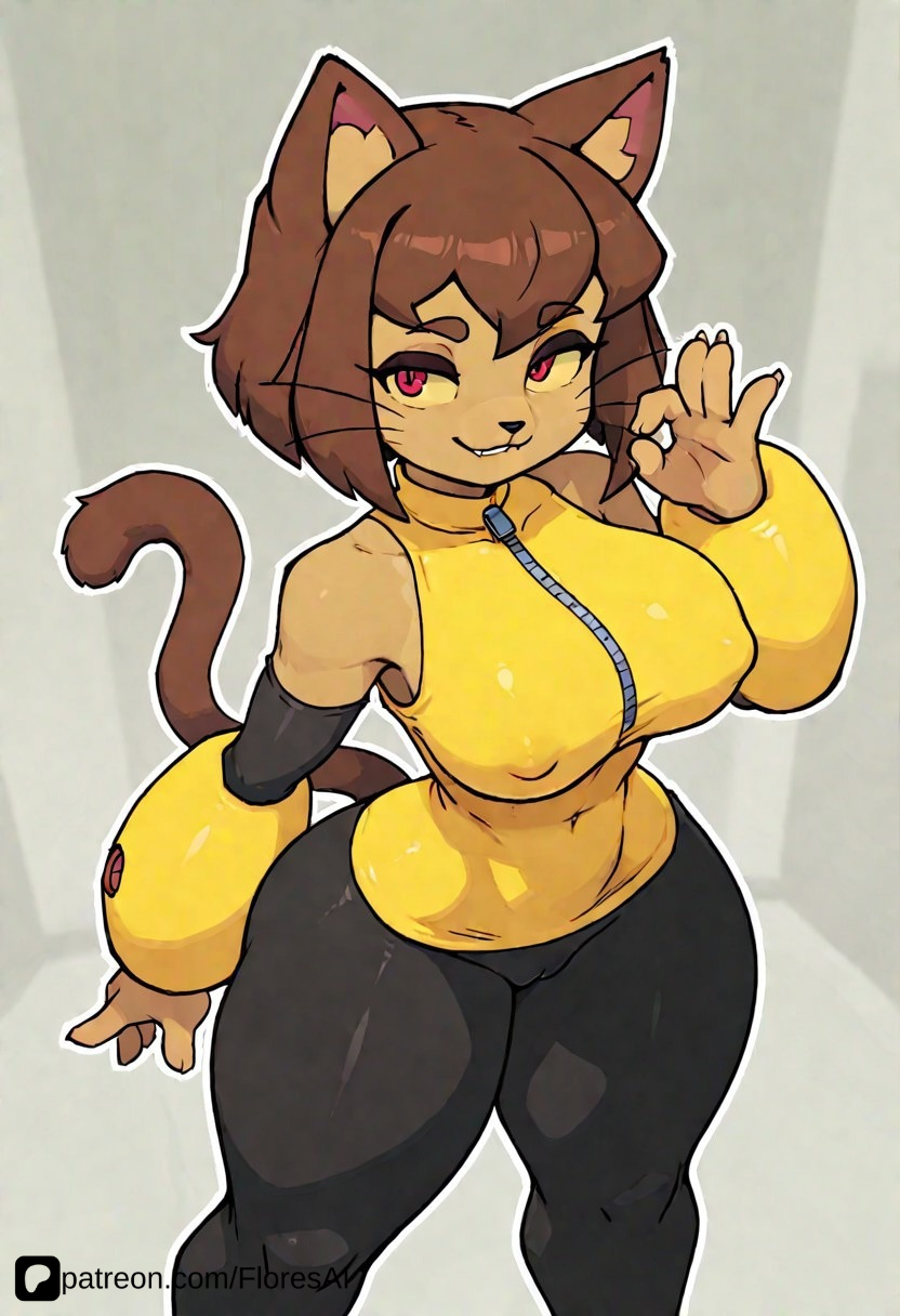 1girls ai_generated anthro big_ass big_breasts cat_ears cat_tail catgirl fellatio_gesture floresai furry furry_female furry_only huge_ass huge_breasts kit_(gameoverse) looking_at_viewer narrow_waist naughty_face patreon patreon_url patreon_username pussy red_iris red_irises teasing thick_thighs wide_hips yellow_eyes