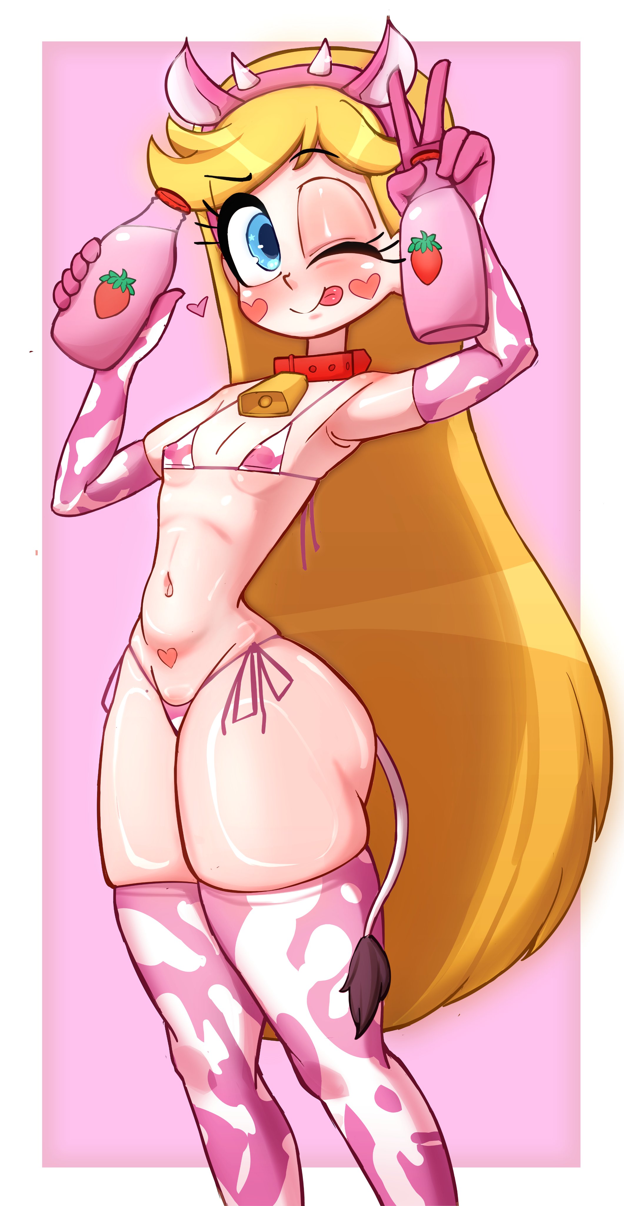 1girls, ass, big ass, big butt, big hips, big thighs, blonde, blonde female, blonde hair, blue eyes, blush, blushing, boobs, breasts, butt, cow ears, cow girl, cow horns, cow print, cow print bikini, cow print thighhighs, disney, disney channel, female, female only, hips, huge ass, huge butt, huge hips, huge thighs, long hair, massive ass, massive butt, massive hips, massive thighs, medium ass, medium boobs, medium breasts, medium butt, medium tits, rukisan, small ass, small boobs, small breasts, small butt, small tits, star butterfly, star vs the forces of evil, strawberry milk, teenage girl, thick thighs, thighhighs, thighs, tits, wide hips, wide thighs
