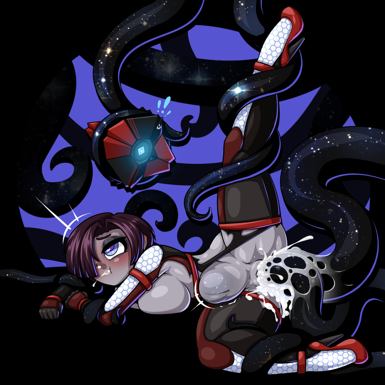 bodysuit, cum, cum in pussy, cum inside, destiny (game), female, limebreaker, maryka, penetration, pussy, sex, spread legs, stomach bulge, tentacle, tentacle sex, vaginal penetration
