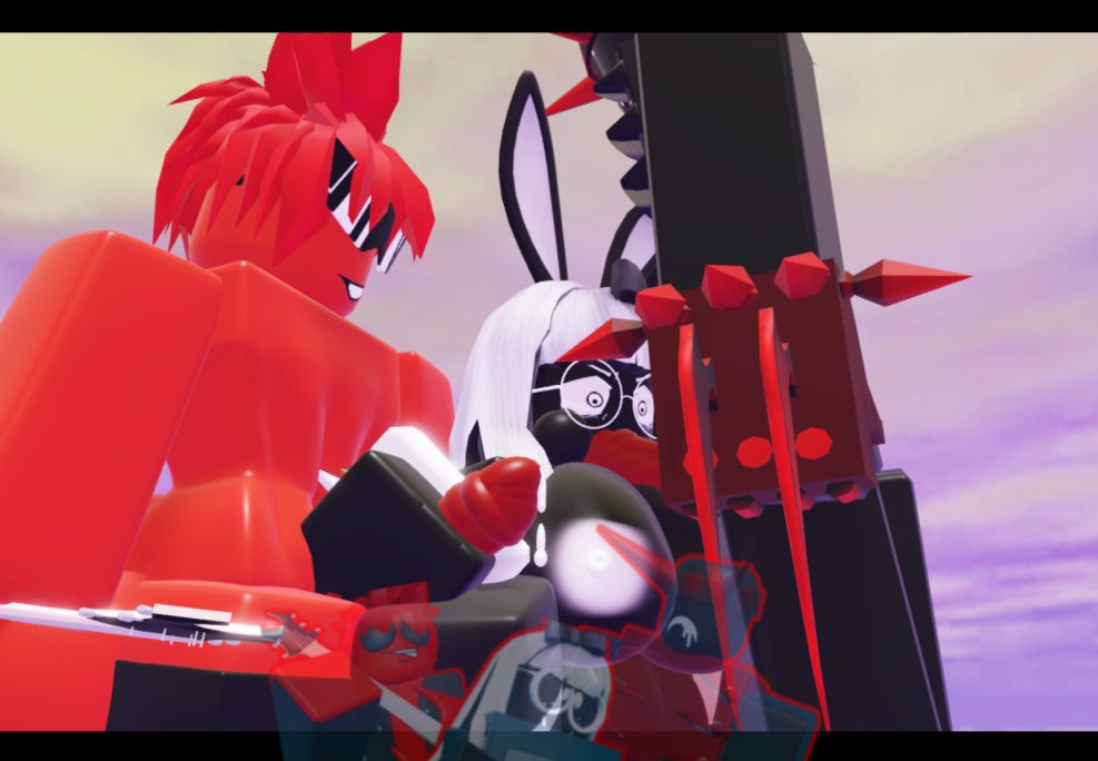 1girls, 2boys, 3d, areolae, betty (the battle bricks), bloodhorn (the battle bricks), breasts, cum, deepthroat, guitar hero (the battle bricks), handjob, nipples, nude, oral, penis, reference image, roblox, roblox game, robloxian, tbbfanatic, the battle bricks, tumore