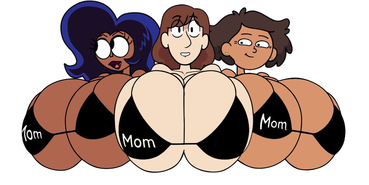 amphibia, bikini, brown skin, crossover, edit, hilda (series), huge breasts, hyper breasts, johanna (hilda), light skin, light-skinned female, mrs. boonchuy, ok k.o.! let's be heroes, oum boonchuy, rt34s, tagme, tanned skin, wilhamena
