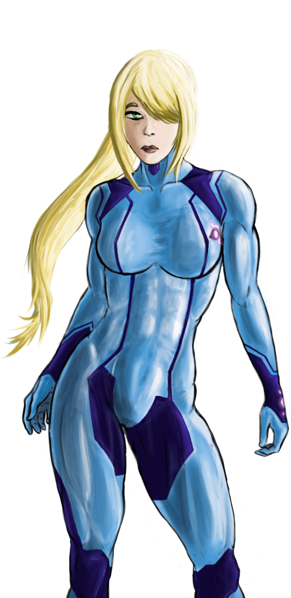 1girls biceps blonde_hair bodysuit bounty_hunter breasts deltoids female female_only green_eyes metroid muscular_female muscular_legs muscular_thighs nintendo ponytail samus_aran solo thighs toned_female tornioduva video_game video_games zero_suit zero_suit_samus