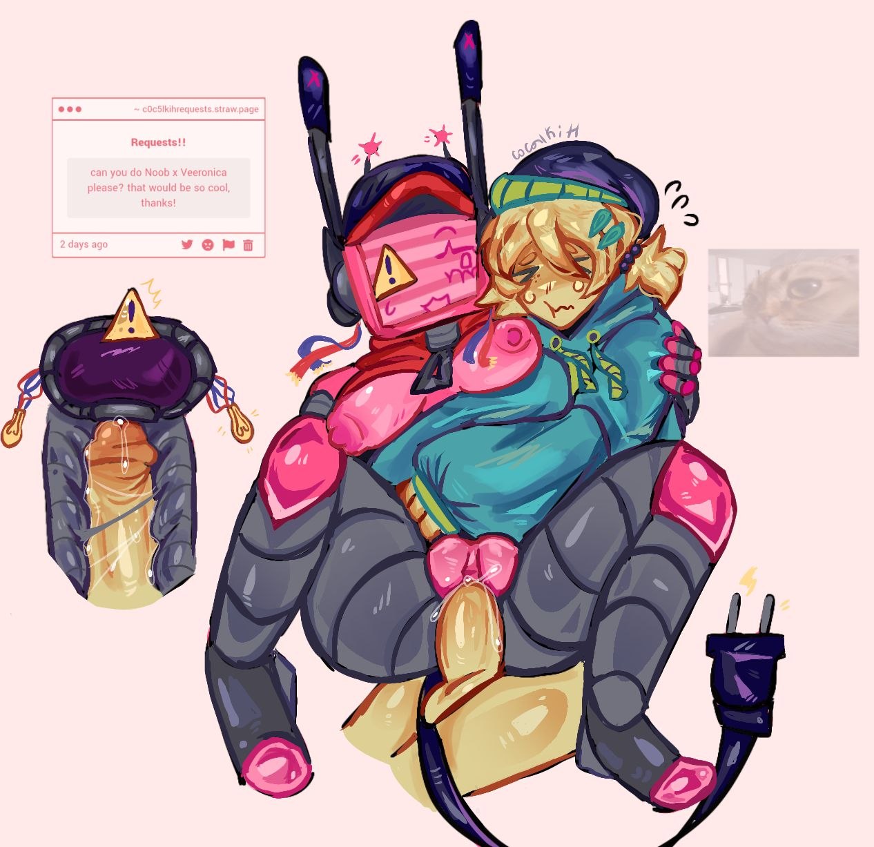 areolae, bottomless, breasts, c0c5lkih, cross section, female, forsaken (roblox), nervous, nipples, noob (forsaken), partially clothed, penis, pussy, request, requested, reverse upright straddle, roblox, roblox game, robloxian, robot girl, straight sex, strawpage request, tagme, thighs, tv head, vaginal penetration, veeronica, x-ray