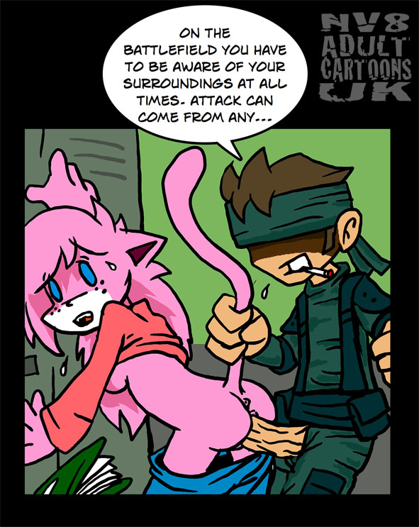 aeris anthro cat feline female fur furry human interspecies male metal_gear metal_gear_solid nev solid_snake straight vg_cats webcomic