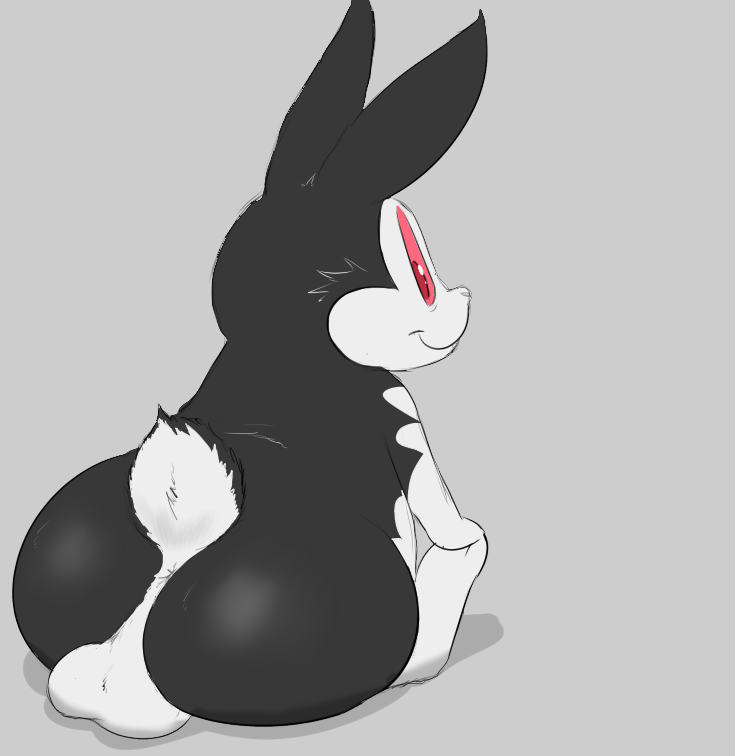 anthro ass bunnicula_(character) furry furry_only male_focus male_only no_humans sitting vampire