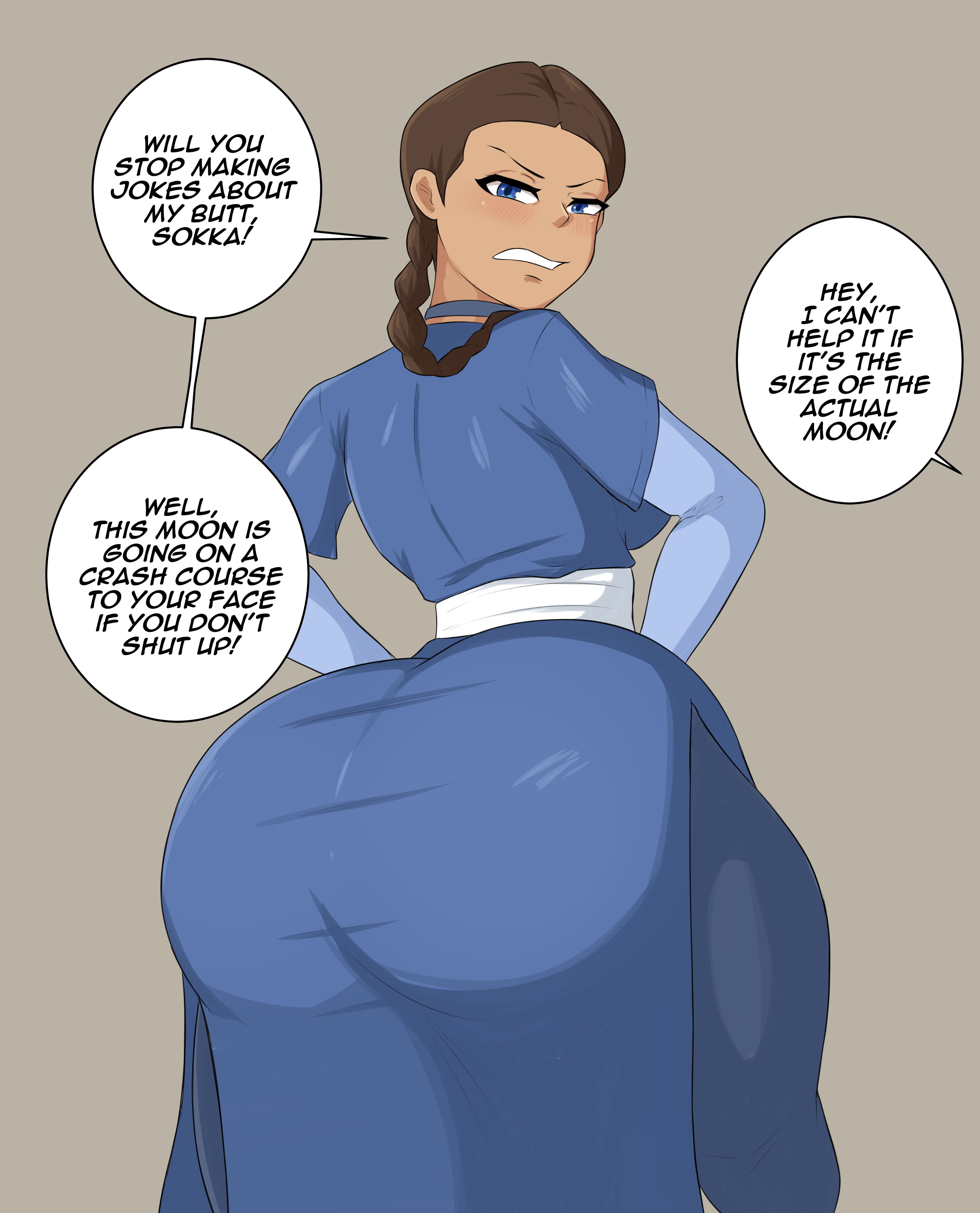 1girls, artistdex, avatar legends, avatar the last airbender, clothed female, commission, english text, female, katara, lookmanilikeit1, nickelodeon, nicktoons, simple background, solo female, standing, tagme, text, twitter link