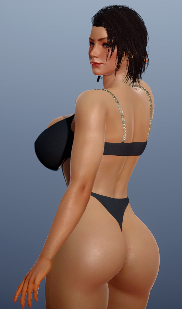 1girls 3d 3d_(artwork) ass azucena_milagros_ortiz_castillo bandai_namco beach big_ass big_breasts breasts brown_hair clothing dark-skinned_female dark_skin earrings erect_nipples female female_only flower_in_hair green_eyes hair_ornament huge_breasts human latina medium_hair namco peruvian peruvian_female pose seductive solo standing swimwear tekken tekken_8 thick_thighs video_game_character voluptuous voluptuous_female wide_hips