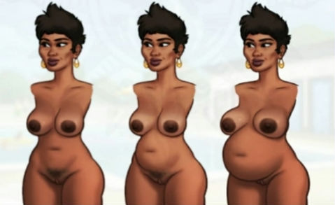 dark-skinned_female darkcookie lowres mockup pregnant summertime_saga