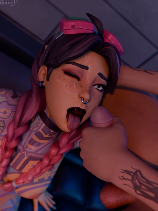 6oru3d cum cum_on_face dick female fortnite fortnite:_battle_royale jules_(fortnite) tongue_out