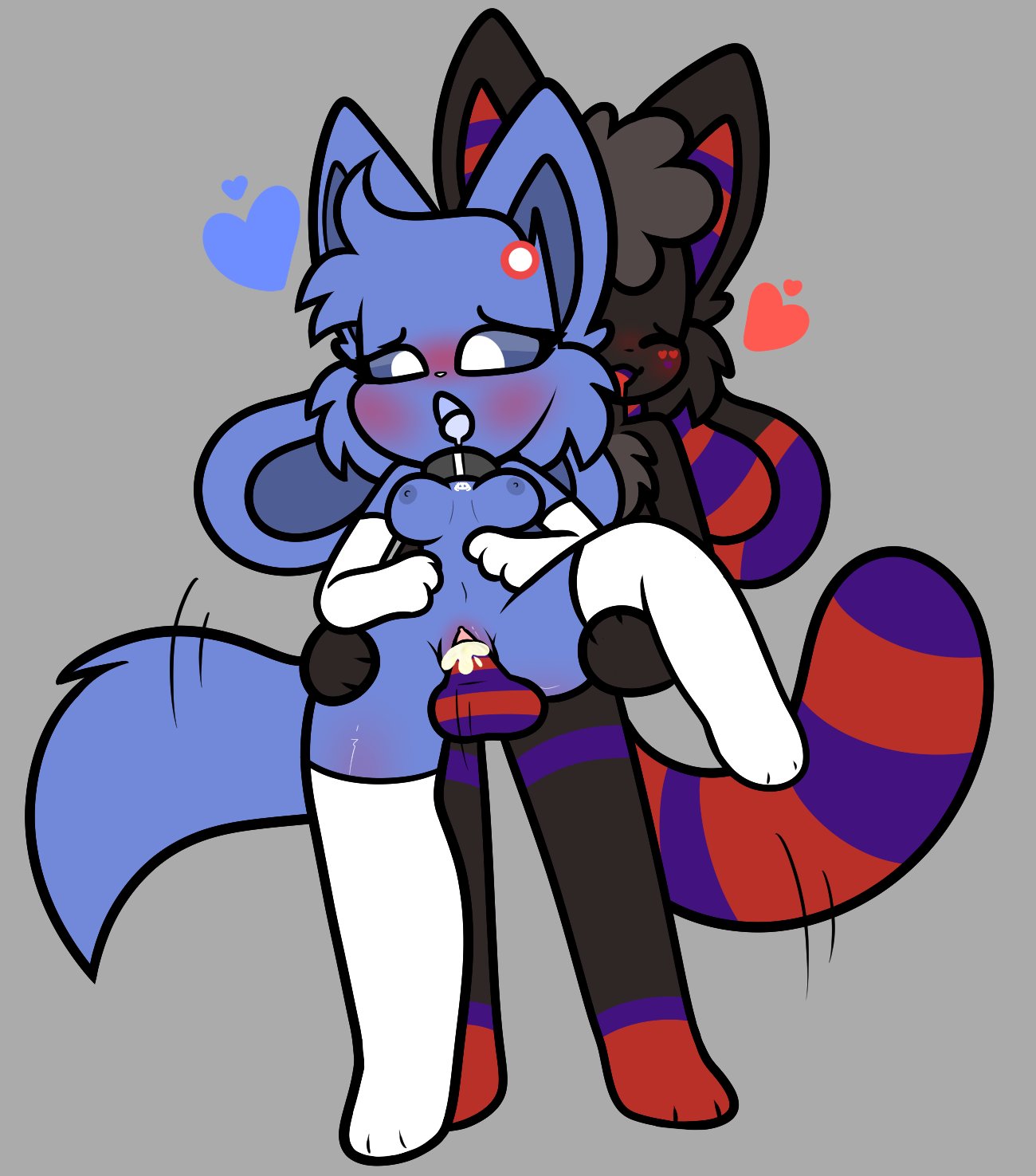 1boy 1boy1girl 1girls 2d 3_fingers 3_toes animal_ears animal_humanoid animal_tail anthro anthro_on_anthro anthro_penetrated anthro_penetrating anthro_penetrating_anthro background balls ballsack blue_heart blue_hearts blush blushed clyde_(discord) cock collar cum cum_in_pussy cum_inside dick digital_art digital_drawing digital_media digital_painting discord_(app) ears female female_penetrated flush flushed furry furry_only genital_fluids genitals grey_background handwear heart hearts hermo_(nsfermo) humanoid kittydog_(species) legwear logo looking_pleasured male male/female male_penetrating male_penetrating_female movement_lines penis penis_in_pussy red_heart red_hearts sex simple_background soulwax_art standing standing_on_one_leg standing_sex straight straight_sex tail tailwag testicles vaginal_penetration wagging_tail