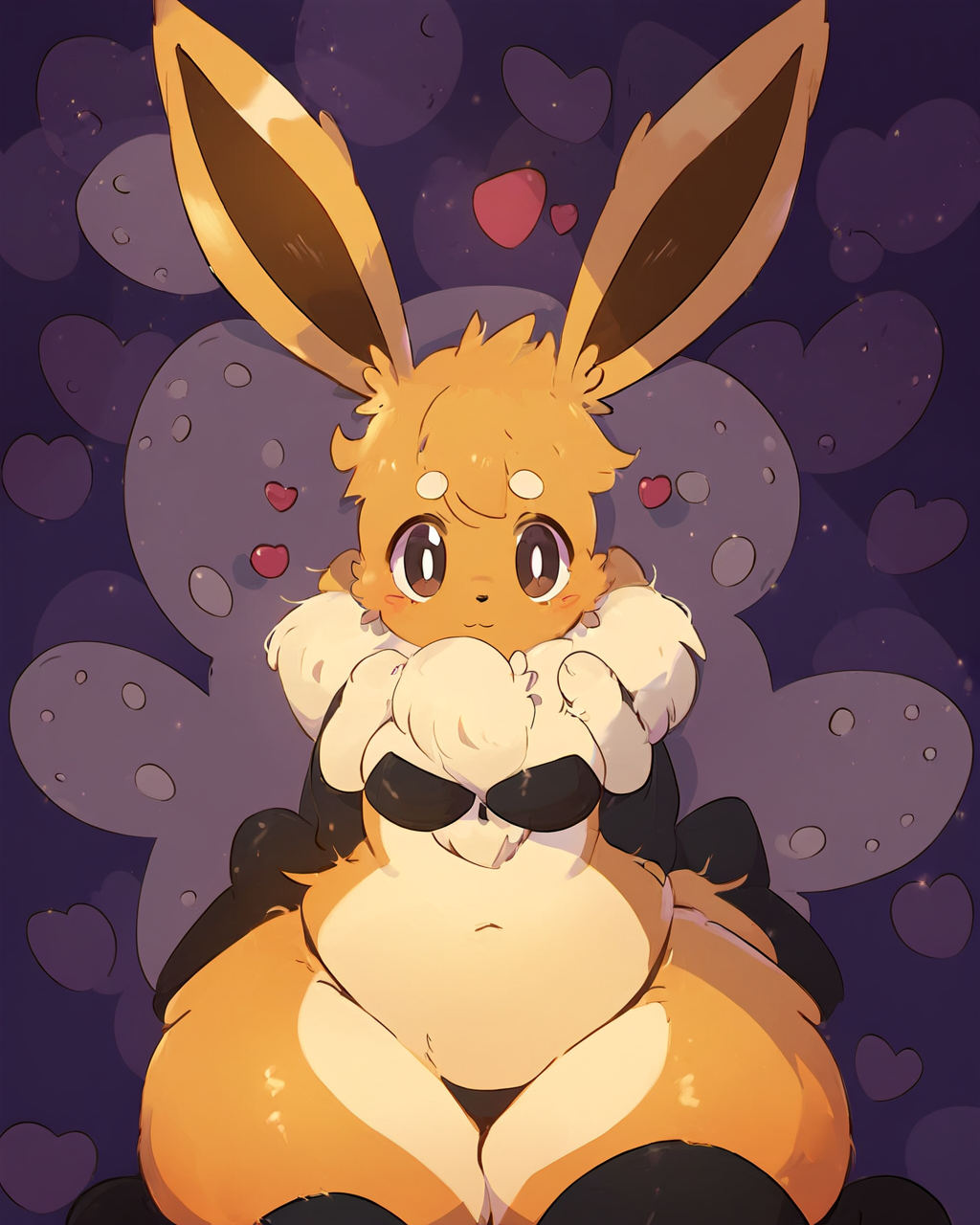 2d_(artwork) :< adorable ai_generated anthro arm_stockings awokose big_ass big_bottom big_butt cute eevee female_pokemon giant_hips guessing_game halloween_2023 halloween_costume huge_ass huge_butt huge_hips jiggle midget nintendo orange_fur plump_ass plump_thighs pokémon_(species) pokemon pounding_ass servant short shortstack shy smaller_female stable_diffusion stockings thick_thighs training yellow_fur