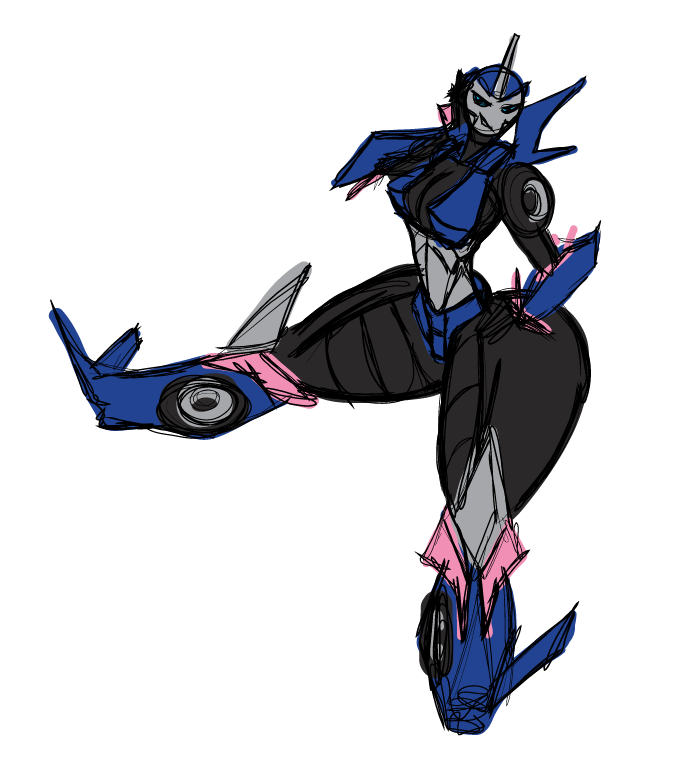 arcee arcee_(prime) blue_eyes breasts female huge_ass kevemperor thick_thighs transformers transformers_prime xelbaxexilex