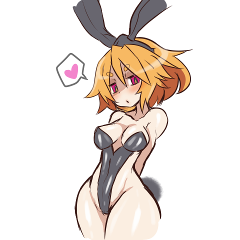 1girls black_rabbit_usa blonde_hair bunnysuit disgaea disgaea_5 disgaea_rpg dismania highleg_leotard hips huge_hips leotard nippon_ichi_software thick_thighs usalia_(disgaea) wide_hips