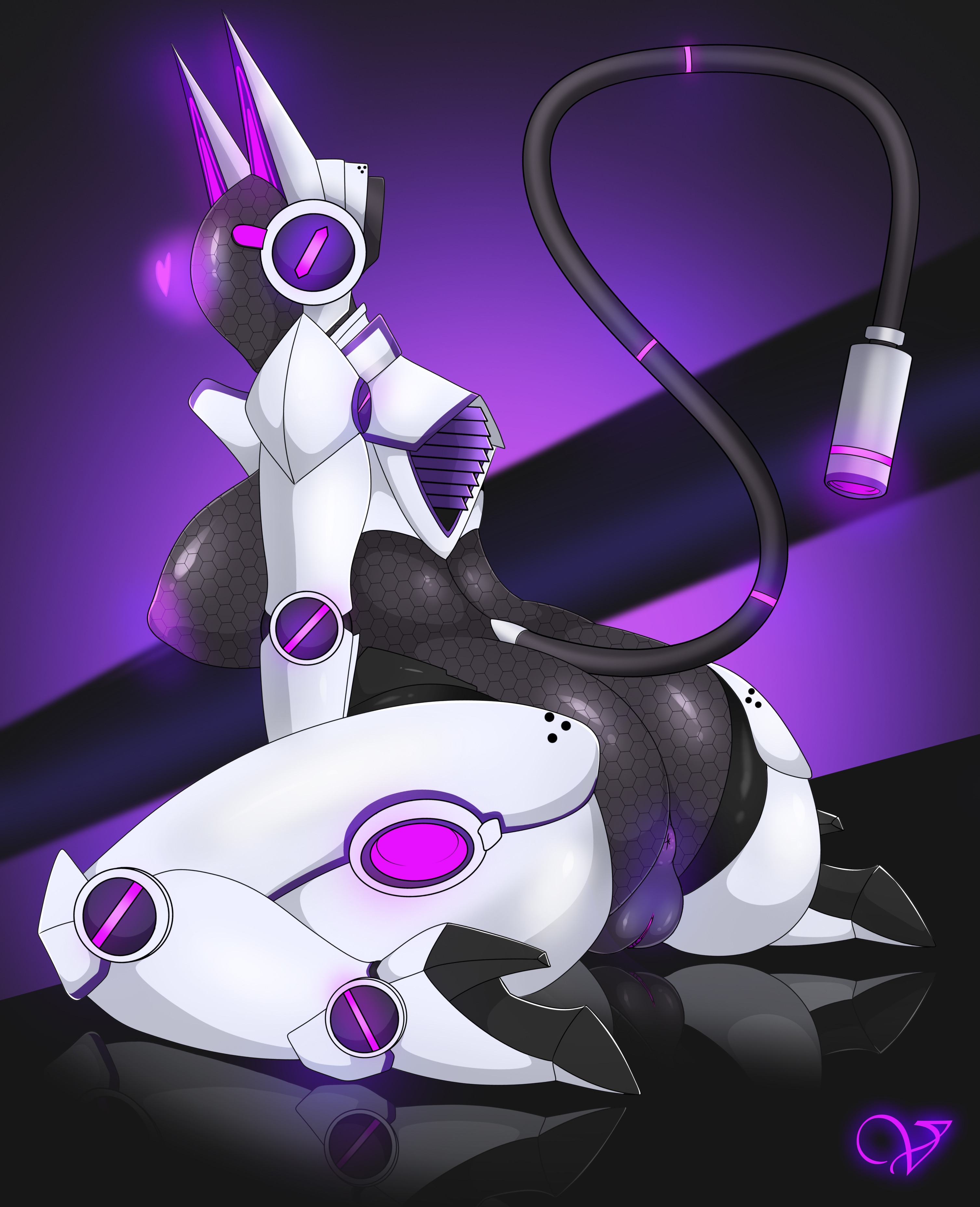 1girls, 2018, absurdres, android, animal ears, anthro, anthrofied, areola, areolae, armor, ass, big ass, big breasts, big butt, big thighs, black skin, breasts, canine, eyeless, faceless, faceless female, female, female only, glossy, heart, highres, hips, huge ass, huge breasts, huge butt, humanoid, inverted nipples, jackal humanoid, kneeling, large ass, large breasts, large butt, long tail, looking at viewer, looking back, looking back at viewer, machine, mammal, mouthless, naked, nipples, no eyes, no face, no mouth, nude, nude female, nudity, presenting, presenting pussy, purple background, pussy, robot, shoes, simple background, sitting, solo, solo female, tail, thick, thick ass, thick thighs, thighs, venus (zzvinniezz), visor, voluptuous, watermark, white skin, wide hips, zzvinniezz