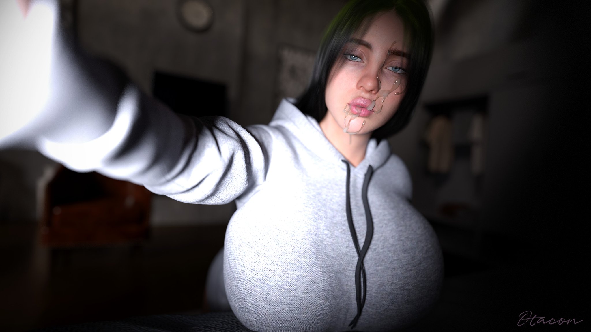 1girls, 3d, after fellatio, ass, big ass, big breasts, billie eilish, breasts, bust, busty, curvaceous, curvy, curvy figure, female, hips, hourglass figure, huge ass, huge breasts, large ass, large breasts, legs, light skin, light-skinned female, mature, mature female, otacon212, real person, singer, slim waist, thick, thick hips, thick legs, thick thighs, thighs, voluptuous, waist, wide hips