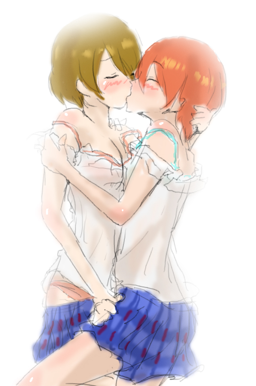 artist_request hoshizora_rin koizumi_hanayo love_live! love_live!_school_idol_project source_request yuri