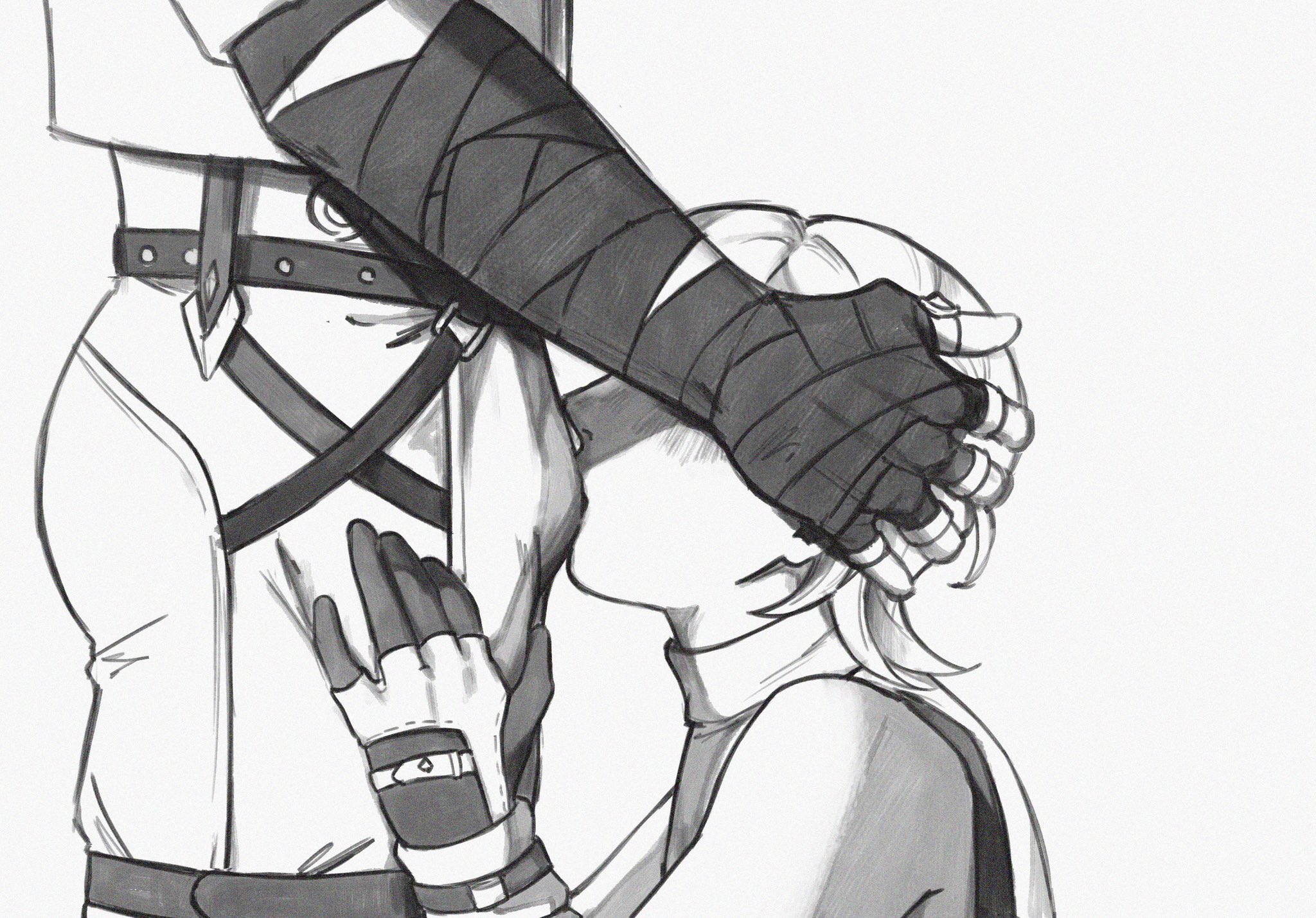 anpanroll, gay, genshin impact, lyney (genshin impact), male, male only, sniffing, wriothesley (genshin impact), yaoi
