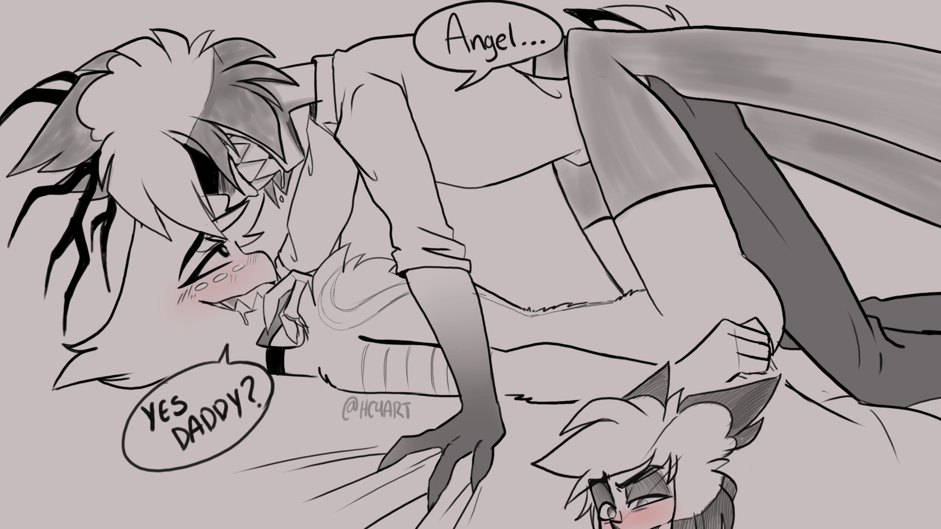 alastor (hazbin hotel), angel dust (hazbin hotel), hazbin hotel, hc4art, tagme