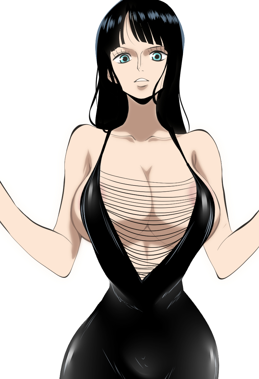 1girls, about to burst, artist name, ass, barely contained, barely contained breasts, barely fits, big ass, big breasts, black hair, black-haired female, blue eyes, boobs, breasts, breasts too big, bursting breasts, cleavage, clothing, dress, female, female focus, female only, girly, huge breasts, imminent wardrobe malfunction, inconvenient boobs, nico robin, nipple slip, nipples, nipples visible through clothing, one piece, revealing clothes, seductive, sexy, straining clothing, tight clothes, tight dress, tight fit, too tight, undersized clothes, undersized clothing, yoonsmr