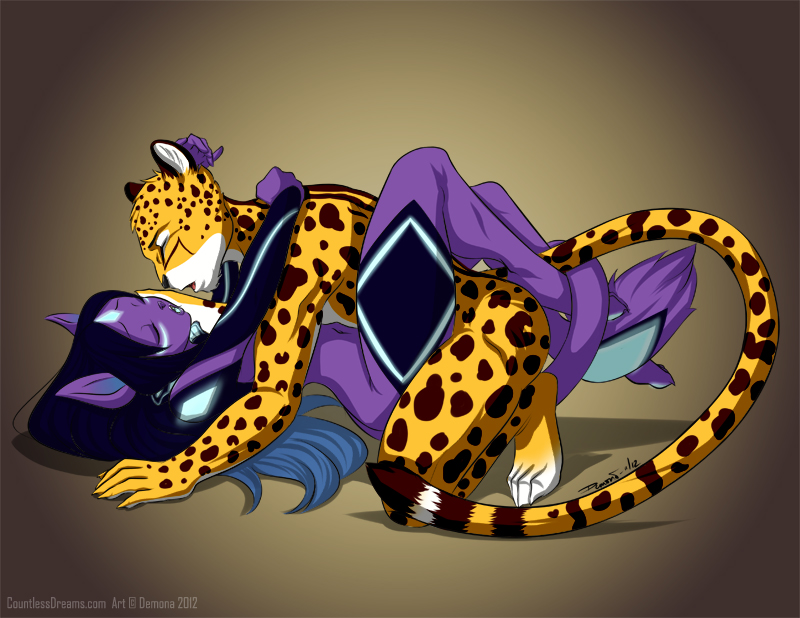 2012 anthro black_hair cheetah closed_eyes demona69 diamond_(turbo_mcgogo) duo felid feline female female_penetrated fur hair machine male male/female male_penetrating male_penetrating_female mammal markings nude open_mouth penetration purple_body purple_fur robot sex spots spotted_body spotted_fur tail turbo_(turbo_mcgogo) turbo_mcgogo_(commissioner) yellow_body yellow_fur