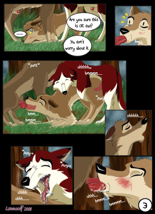 2008 aleu balto balto_(film) comic comic_page feral incest kodi lonewolf moaning panting text text_bubble