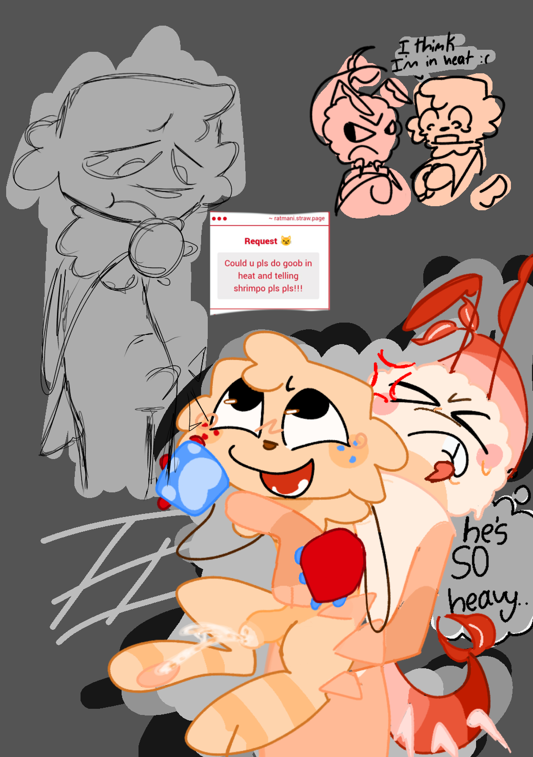 2025 2boy 2boys 2d angryhugs blush cartoony colored cum cumming dandys_world gay goob_(dandy's_world) grey_background happy happy_sex heat holding_person in_heat looking_back looking_up male/male men needy paws penis ps:strawpage_is_down_rn_i_think_so_i_cant_do_requests_:,( rat_mani roblox shrimpo shrimpo_(dandy's_world) standing_sex strawpage_request struggling stylized sweating sweating_male think_bubble yaoi