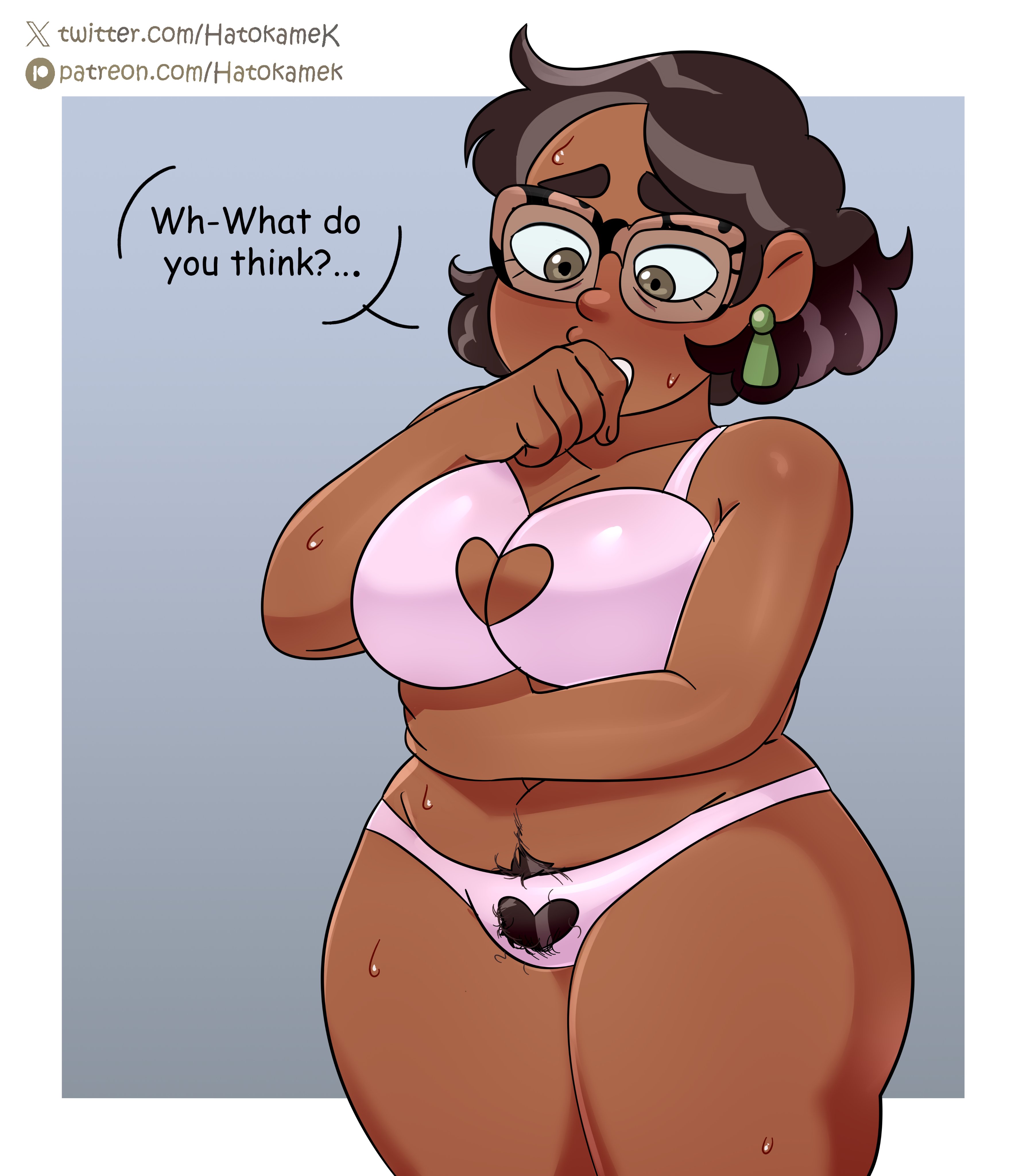 1girls, big breasts, breasts, brown hair, camila noceda, dark skin, dark-skinned female, disney, disney channel, female, hatokamek, heart cutout, latina, mature, mature female, milf, mother, the owl house, thick thighs, underwear, wide hips