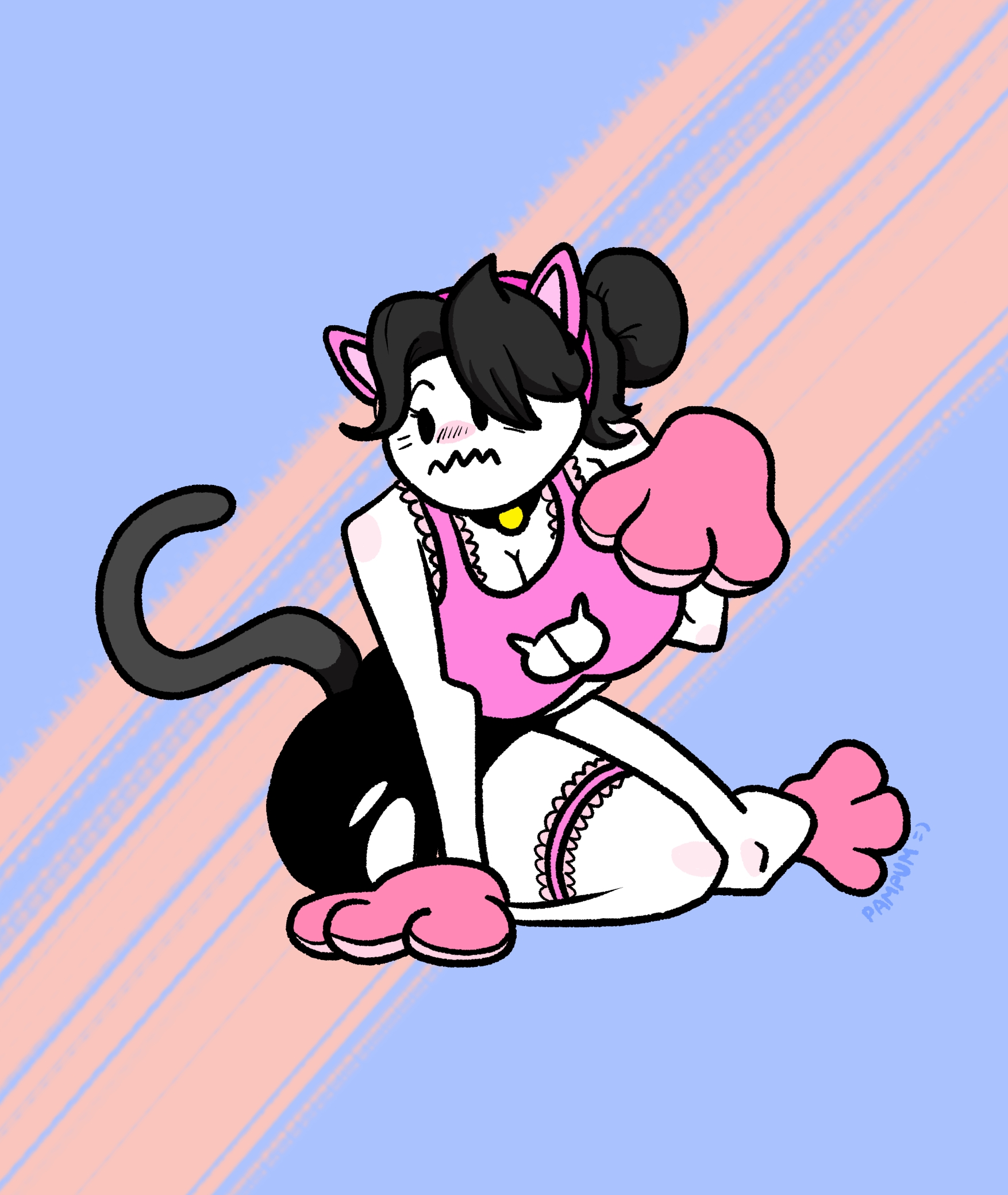 1girls, alternate breast size, ass, big breasts, blush, breasts, cute, female, huge ass, huge breasts, jaiden animations, jaidens mom, kitty, large breasts, milf, mommy, mother, pampum, shy, simple background, white body, white skin