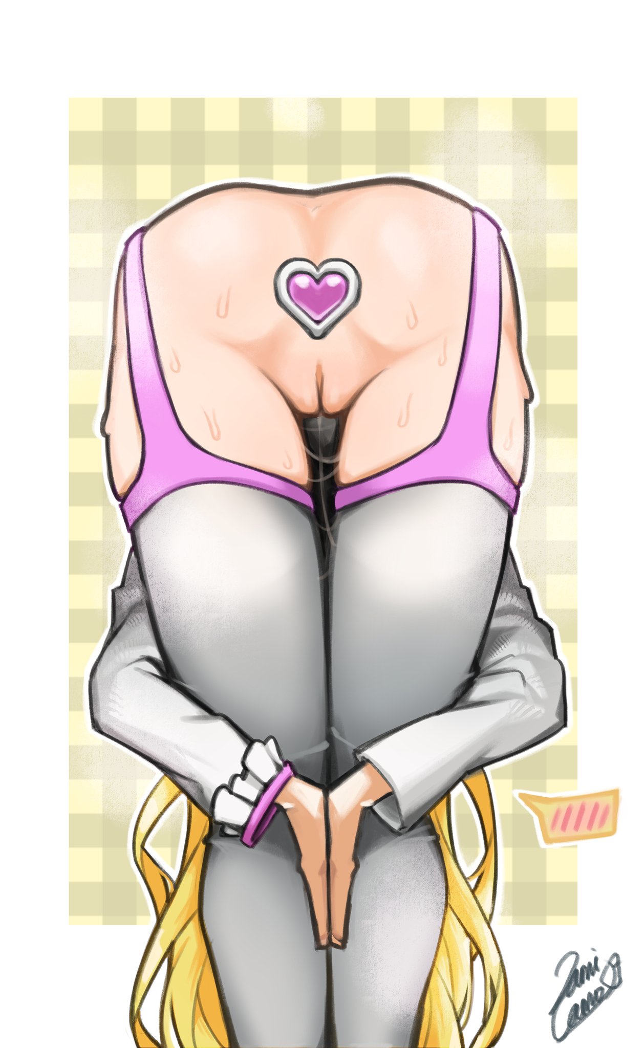 1girls, anal, ass, ass focus, bending forward, bending over, big ass, big thighs, blush, blush lines, blushing, blushing female, butt, butt focus, buttplug, buttplug in ass, don quixote (limbus company), female, female focus, female only, hands together, heart buttplug, light-skinned female, limbus company, praise da booty (meme), project moon, pussy, pussy juice, pussy juice drip, pussy juice string, sami camo, small ass, small butt, solo, solo female, solo focus, square ass, sweat, sweatdrop, sweating, sweaty, sweaty ass, sweaty body, tagme, thick, thick ass, thick hips, thick legs, thick thighs, thighhighs, thighs