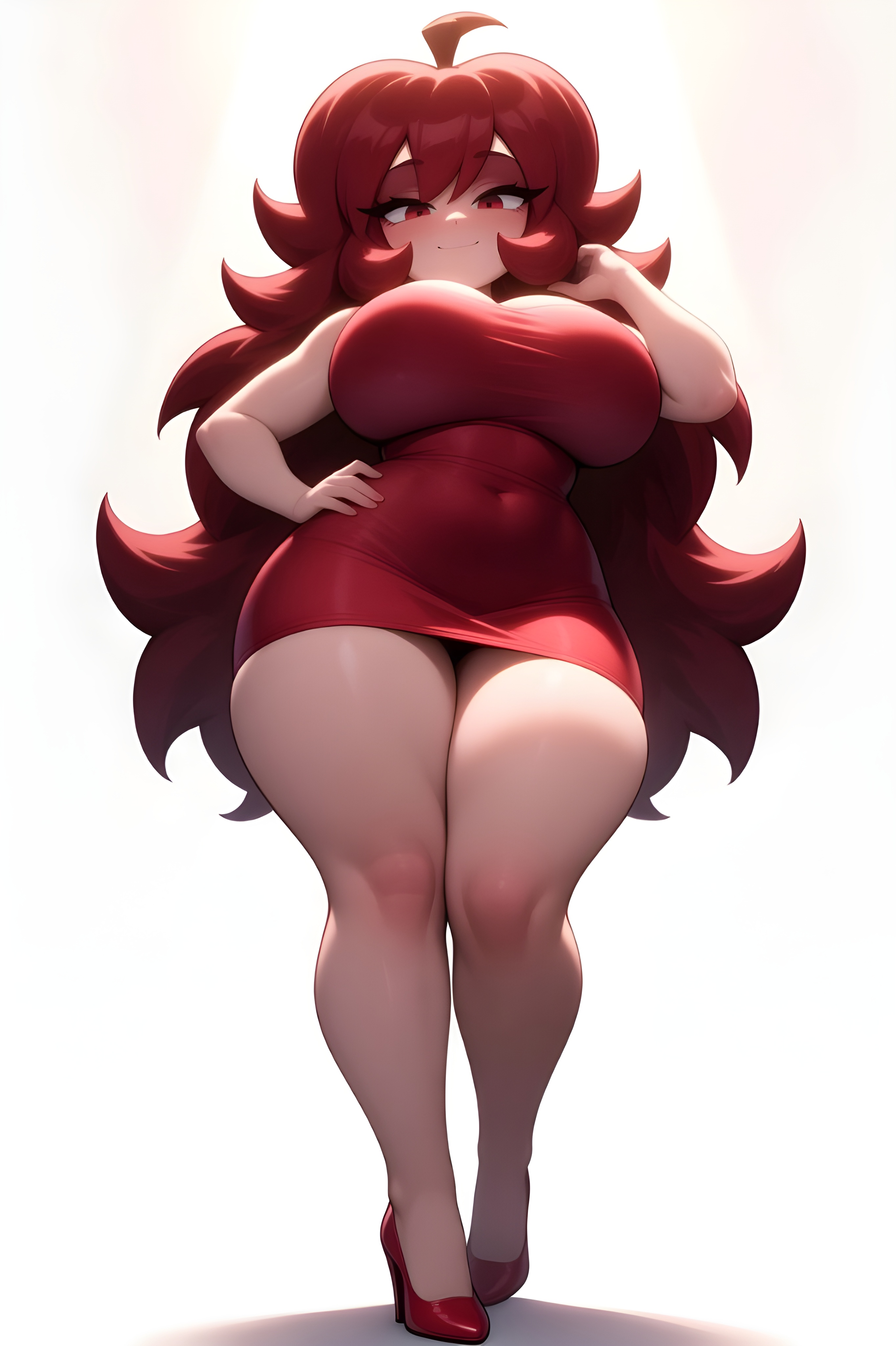 1female, 1girls, ai generated, ass, auburn hair, bedroom eyes, belly bulge, big ass, big breasts, big butt, brasil louco, breasts, bubble ass, bubble butt, clothed, clothed female, curvaceous, curvy, curvy body, curvy figure, dominant, dominant female, female, female only, friday night funkin, full body, full clothed, fully clothed, girlfriend (friday night funkin), high heels, huge breasts, large ass, large breasts, looking at viewer, looking down, milf body, seducing, seducing viewer, seductive, seductive look, seductive pose, seductive smile, sexy, sexy body, sexy pose, shortstack, simple background, solo, solo female, solo focus, tagme, teen, teen girl, teenage girl, teenager, thick, thick ass, thick body, thick butt, thick calves, thick legs, thick thighs, tight clothing, tight dress, voluptuous, voluptuous body, voluptuous female, white background