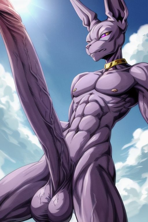 ai_generated balls beerus big_balls big_penis cock cocky69 dragon_ball_super excessive_size god_of_destruction hyper_penis long_penis male_focus male_only muscles muscular muscular_anthro penis veiny_penis