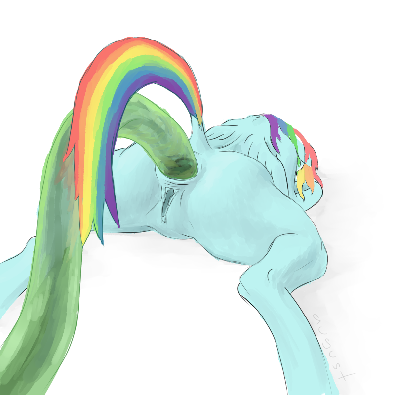 anal anal_sex anthro august_(artist) equine feathered_wings feathers female friendship_is_magic hair mammal multicolored_hair my_little_pony nude pegasus penetration rainbow_dash_(mlp) rainbow_hair straight_hair tentacle wings