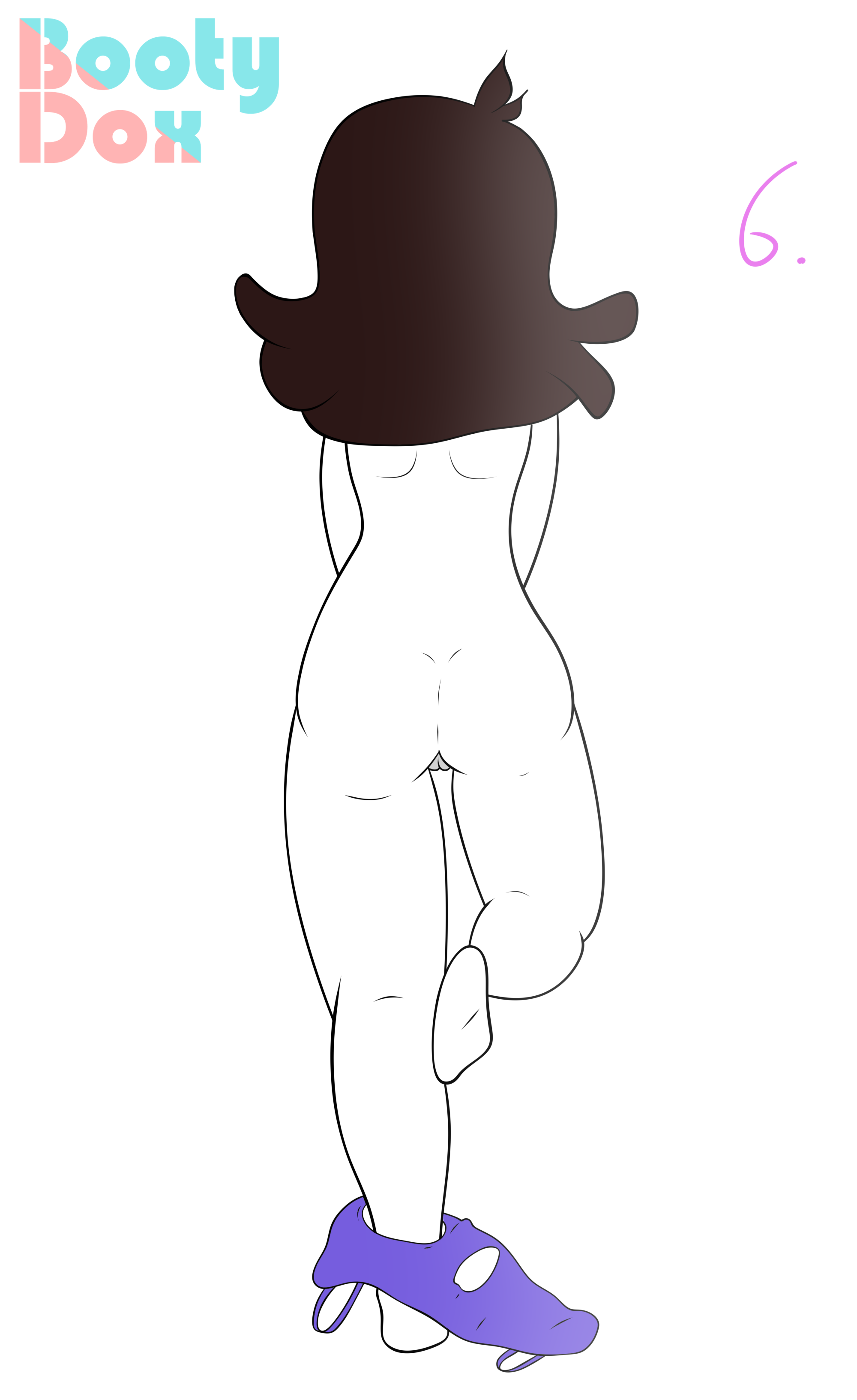 ass, back view, big ass, bootydox, brown hair, female, female only, jaiden, jaiden animations, light skin, light-skinned female, nude, page 6, page number, pale skin, pale-skinned female, purple swimsuit, pussy, stripping, swimsuit, undressing, youtube, youtuber