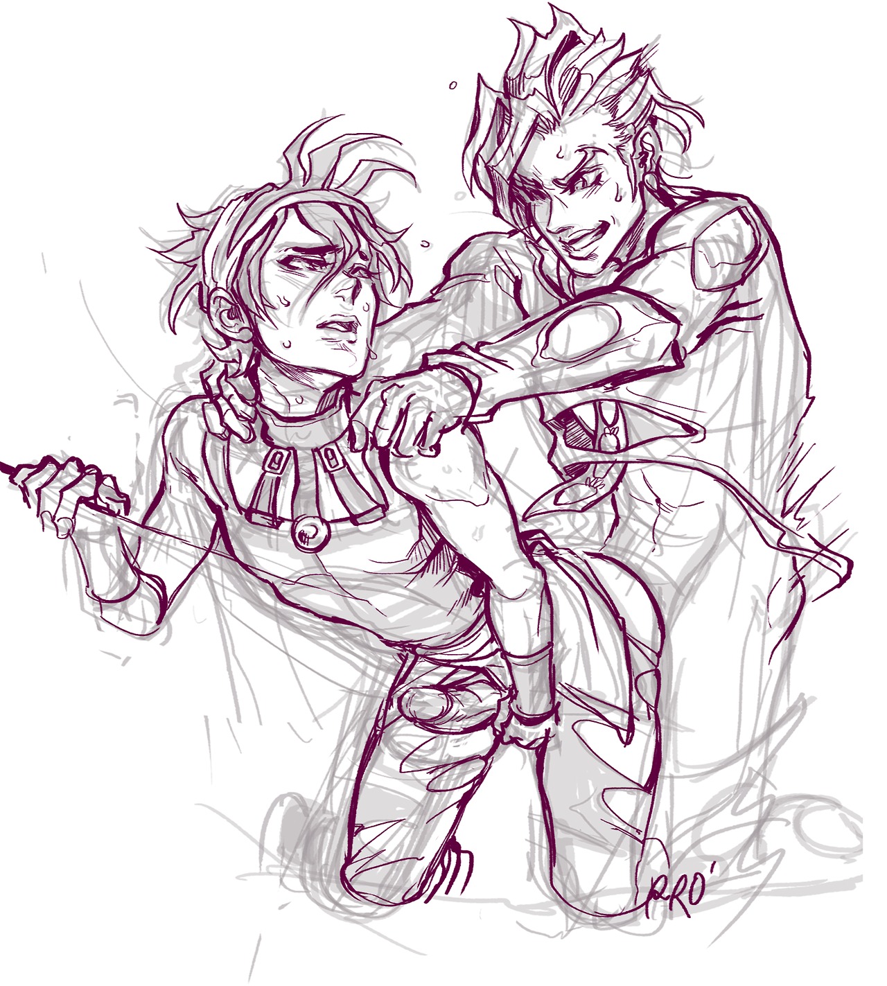 2boys, anal, gay, jojo's bizarre adventure, male, narancia ghirga, p-ro, pannacotta fugo, penis, tagme, vento aureo, yaoi