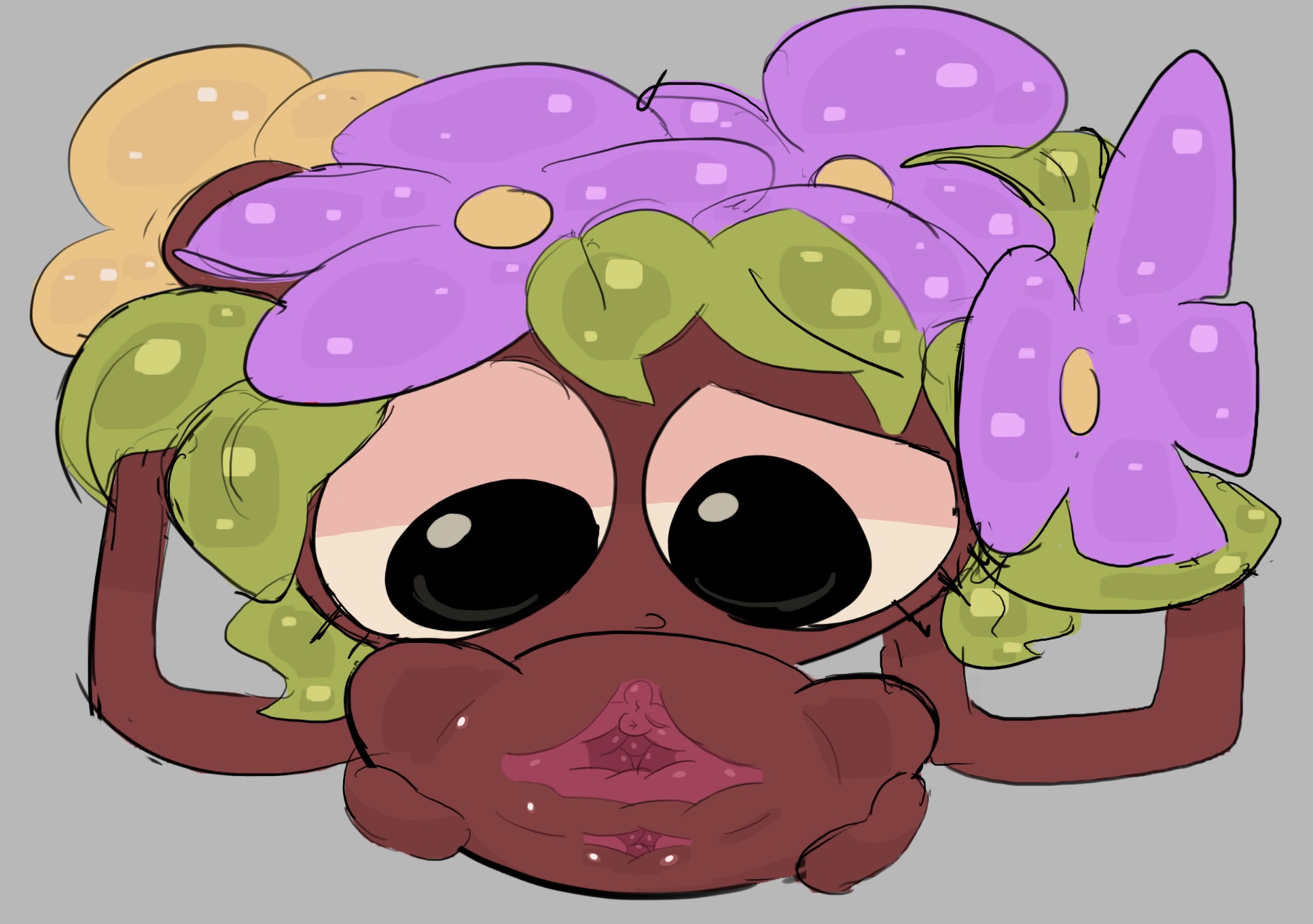 anus, bassie (dandy's world), chibi, dandy's world, dandys world, female, female focus, presenting, pussy, spreading, spreading pussy, tagme