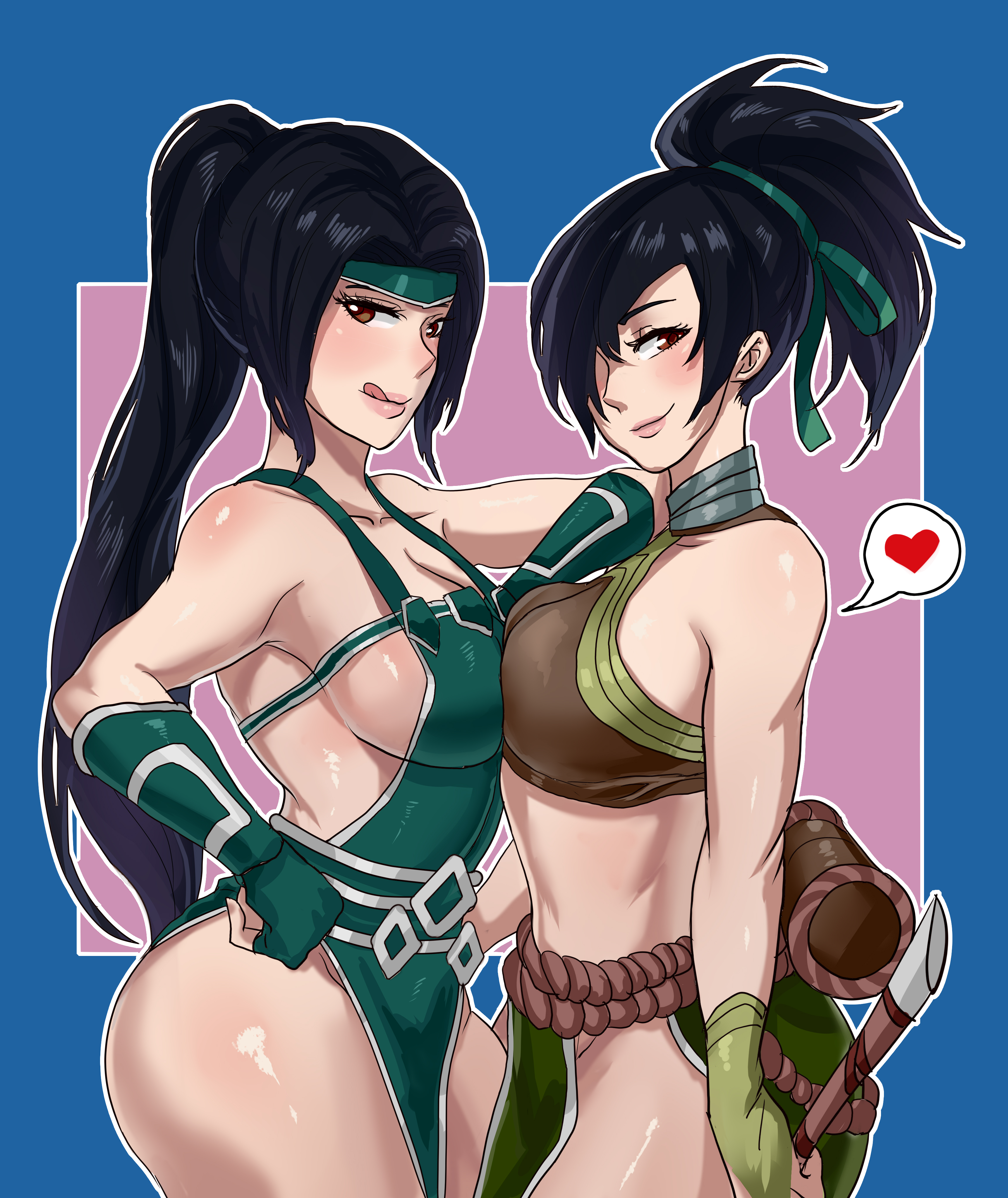 2d, akali jhomen tethi, alternate version available, big breasts, breasts, female, female only, league of legends, ninja, old character design, ponytail, riot games, sideboob, time paradox