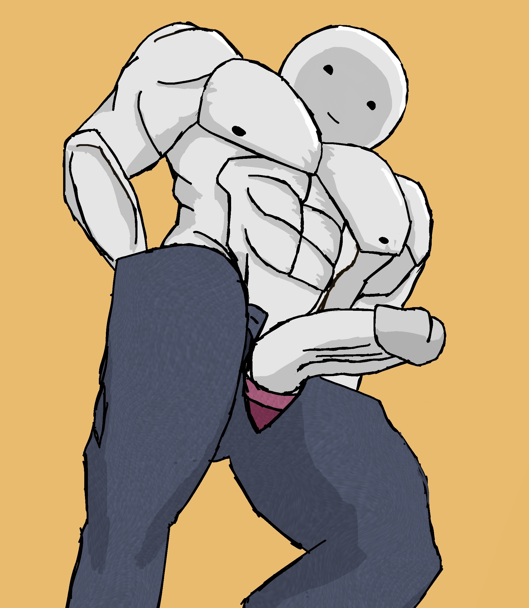 date everything, doug (date everything), looking up, male, male only, masculine, object head