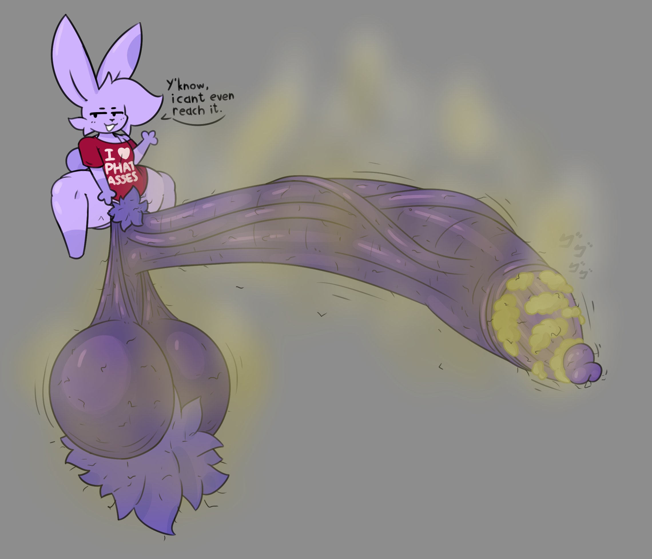 1boy, anthro, balls, big balls, big penis, bunny boy, bunny ears, bunny tail, bushy pubes, disgusting cock, erect penis, evilfiendish, evilfiendish (sona), gross penis, hairy balls, hyper breasts, looking confident, musk, musk clouds, musky, penis, pubic hair, pubic hair in smegma, pubic hair on penis, saggy balls, small but hung, smegma, smelly balls, smelly cock, thick thighs, thighs