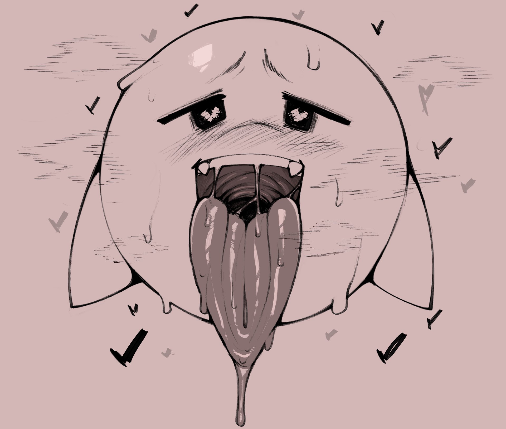 boo (mario), ghost, ghost girl, heart-shaped pupils, heavy breathing, horny female, long tongue, mario (series), mouth fetish, neo hajime, tagme, tongue, tongue out