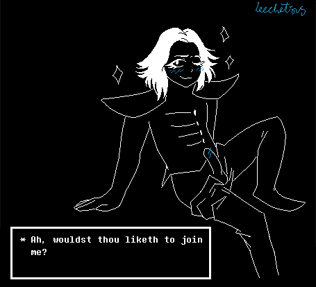 black_and_white deltarune looking_at_viewer male male_only rouxls_kaard text_box