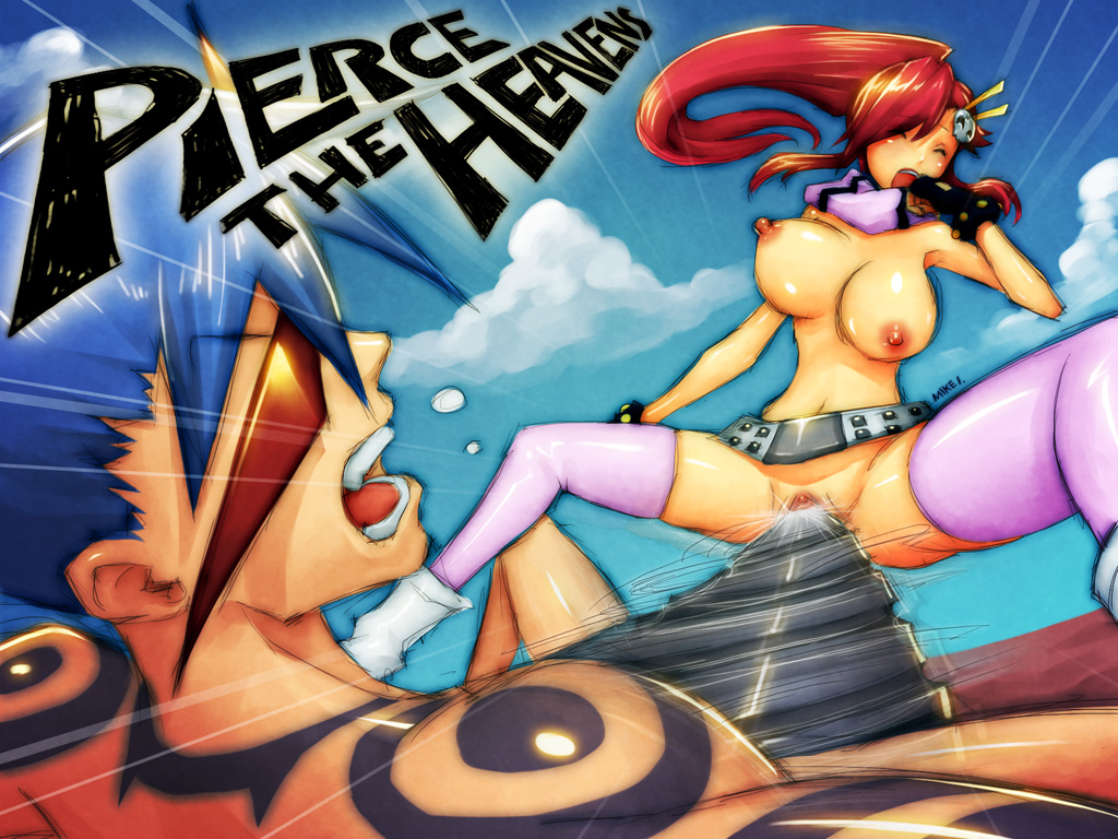 4:3 closed_eyes drill drill_penis english female genitals gloves kamina male manyakis open_mouth penis ponytail red_hair scarf sex spiral_power straight tengen_toppa_gurren-lagann tengen_toppa_gurren_lagann thighhighs tied_hair topless unusual_genitalia unusual_penis where_is_your_god_now yoko_littner