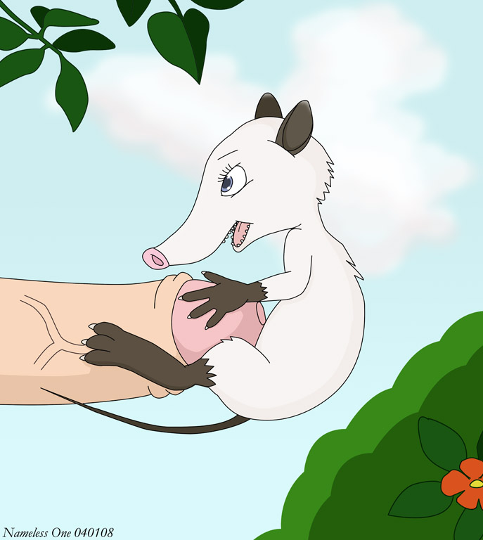 1boy 1girls 2008 dreamworks erection female foreskin glans glansjob heather_(over_the_hedge) holding_penis human interspecies male nameless_one_(artist) open_mouth opossum over_the_hedge paramount_pictures partially_retracted_foreskin penis size_difference ugly_duckling uncut vein veiny_penis zoophilia