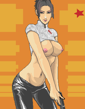 breasts einubis einublitz female female_only fong_ling gun human human_only navel nipples nude ranged_weapon resident_evil resident_evil_dead_aim solo uncensored