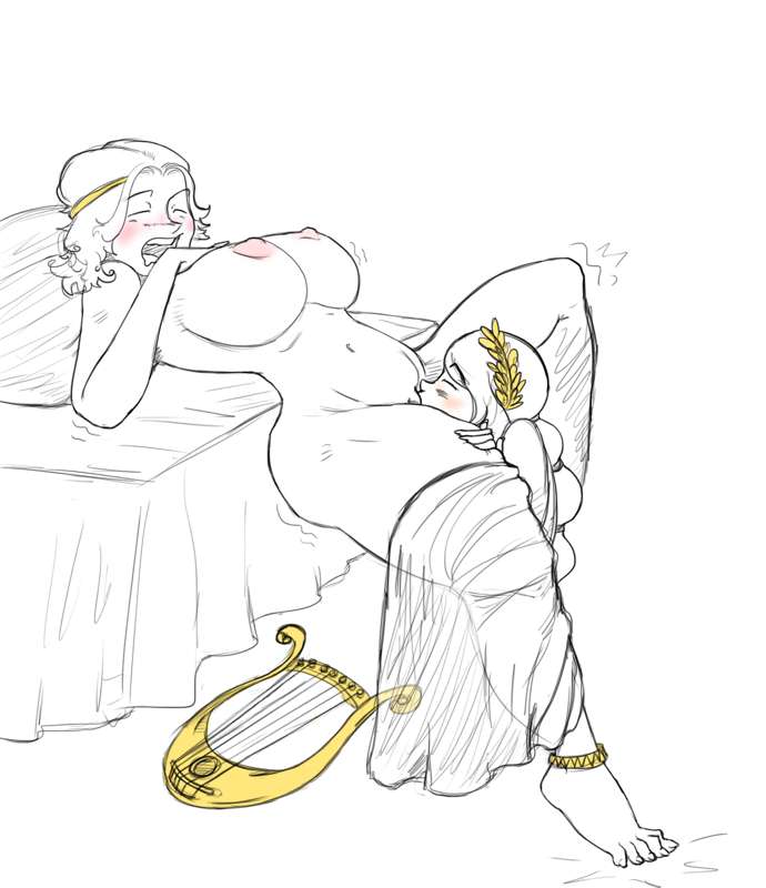 big breasts, breasts, cunnilingus, erinna (poetess), female, greek female, greek history, history, lesbian sex, lucky boy, lyre, oral, pussy, sappho, sucking pussy, yuri