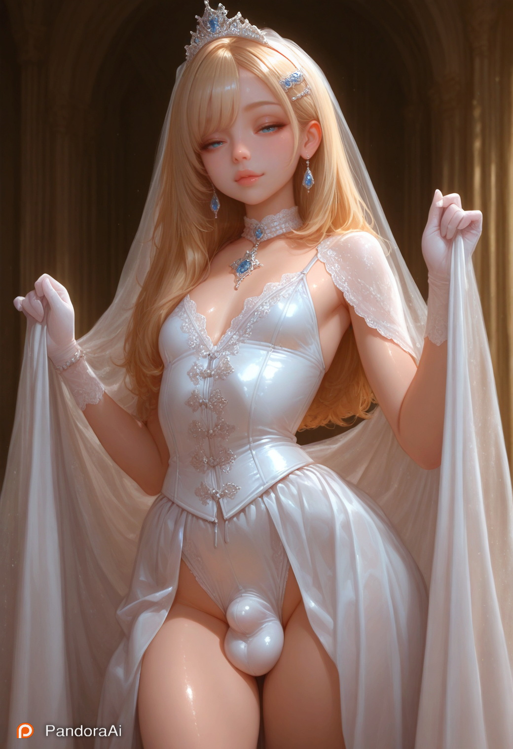 1boy, 1femboy, ai generated, artist name, artist upload, balls, balls bulge, big balls, big hips, big thighs, blonde hair, boy, breasts, brush, cock, corset, crown, curvy, curvy body, curvy figure, curvy hips, curvy thighs, cute, cute expression, cute eyes, cute face, cute male, dress, elegant, eyebrows, eyeshadow, femboy, femboy focus, femboy only, feminine male, flaccid, flaccid penis, flat chest, flat chested, gem, gloves, hair, hair ornament, half naked, half-closed eyes, half-dressed, hi res, hips, huge balls, huge hips, huge thighs, jewelry, lingerie, lips, lipstick, magic, makeup, male, male only, more at source, pale, pale body, pale skin, pale-skinned femboy, pale-skinned male, pandora, patreon, penis, penis bulge, princess, puffy lips, robe, seductive, seductive eyes, seductive look, seductive pose, sexy, sexy body, sexy clothing, sexy pose, skinny, skinny waist, skirt, slim waist, small breasts, smooth balls, smooth skin, soft lighting, standing, tagme, testicles, thick hips, thick thighs, tiara, tiny breasts, tiny penis, tiny waist, trap