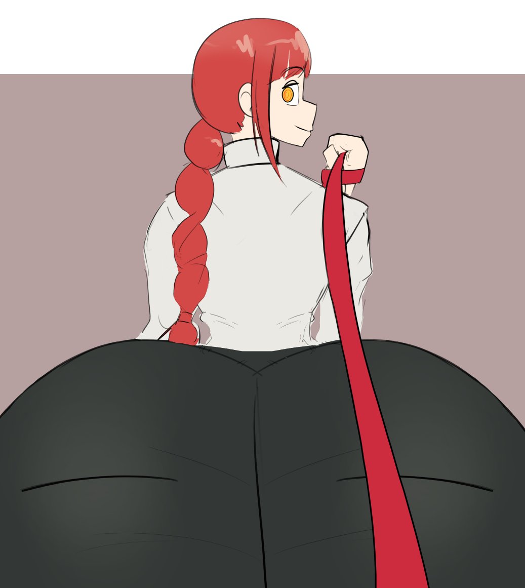 1girls, anime, ass, behind view, big ass, big butt, chainsaw man, clothed, clothed female, facesitting, facesitting pov, female, female focus, female only, from behind, from behind position, huge ass, huge butt, light skin, light-skinned female, looking at viewer, looking back, looking back at viewer, makima (chainsaw man), makima fart inflation, manga, meme, pov, pov facesitting, red hair, red hair female, redhead female, smile, smiling, smiling at viewer, solo, solo female, solo focus, vaionnet, yellow eyes, yellow eyes female