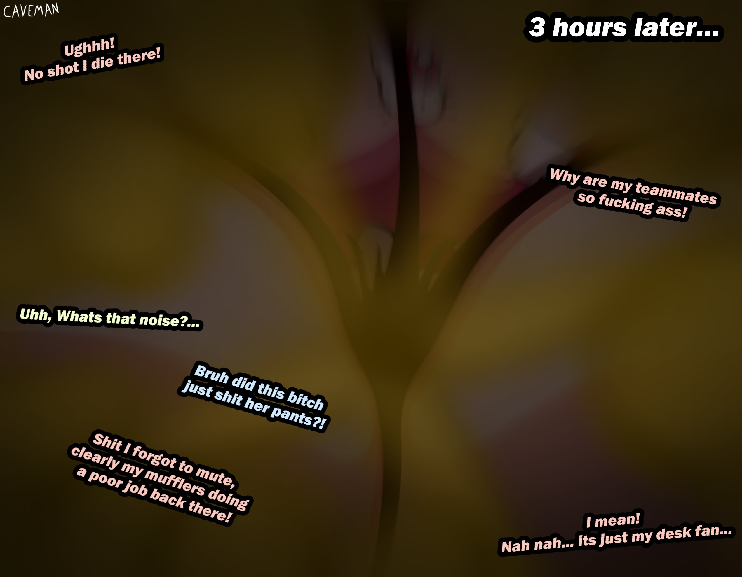 1male1female, 2d, 2d (artwork), ass, big ass, caveman147, dialogue, enjoying farting, facesitting, facesitting in underwear, facesitting pov, fart, fart fetish, fart torture, female, gaming, gassy female, hello kitty panties, hours later, lydya (caveman147), male, male pov, oc, original, original character, panties, pov, sitting, sitting on another, sitting on person, stinky, text, trash talk