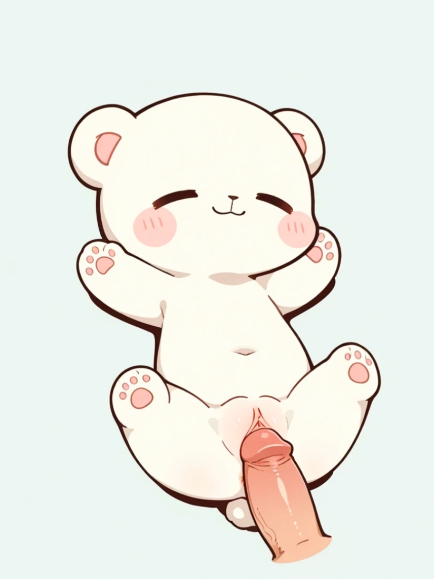 1boy, 1girls, 2d, ai generated, anthro, ass, balls, bear, blush, blush stickers, bodily fluids, bouncing balls, brown body, cum, cum in pussy, cum inside, cute, drooling, duo, female, genitals, hug, humanoid, living plushie, male, male/female, mammal, milk (milkmochabear), milkmochabear, nippleless, penetration, plushie, plushophilia, pussy, saliva, sex, tagme, teddy bear, ursid, vaginal penetration, white body markings