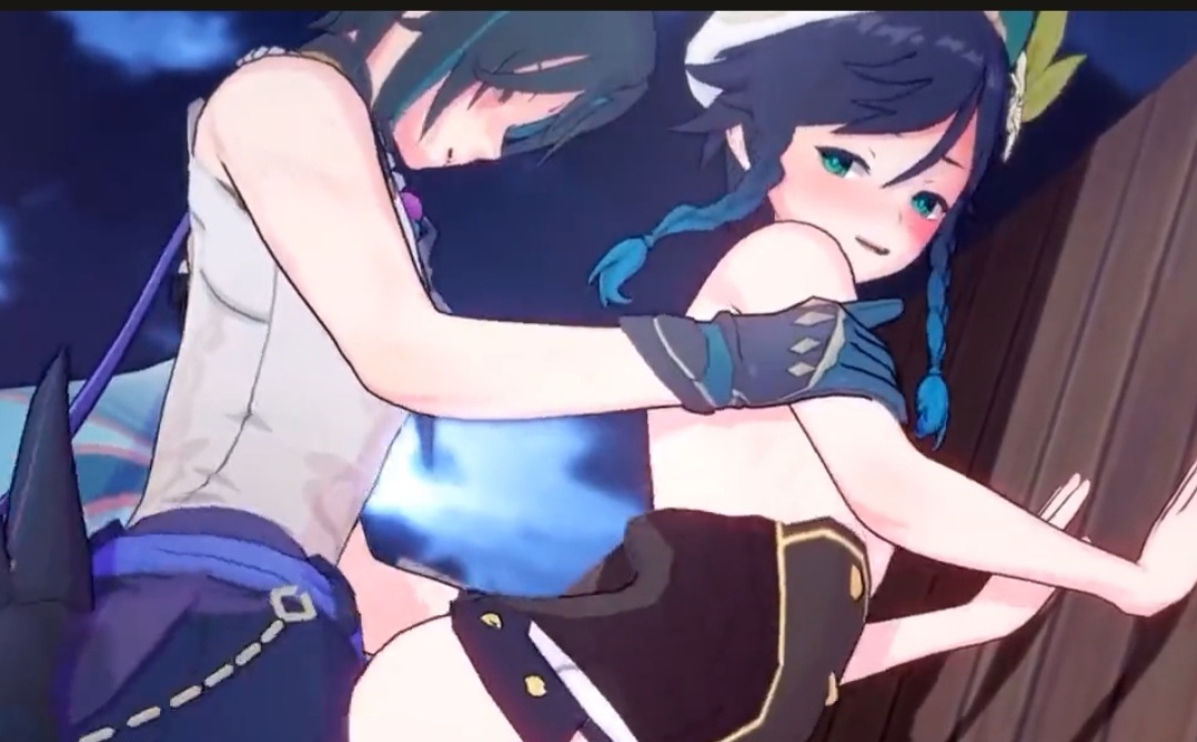 cuntboy, cuntboy penetrated, cuntboy/male, femboy, femboy on femboy, femboy on male, genshin impact, intersex, male, pornography, two braids, venti (genshin impact), xiao (genshin impact)