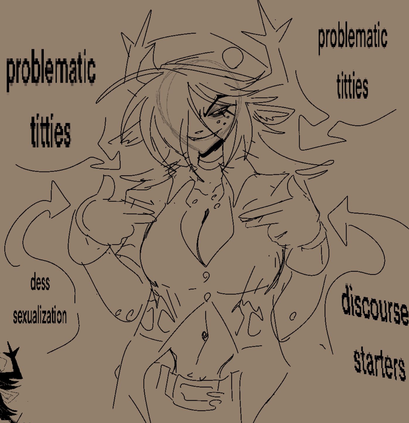 2025, anthro, antlers, big breasts, cleavage, december holiday, deer, deer girl, deltarune, dess holiday, exposed midriff, female, female only, fur, furry, grin, hat, humor, katztonight, smile, smug